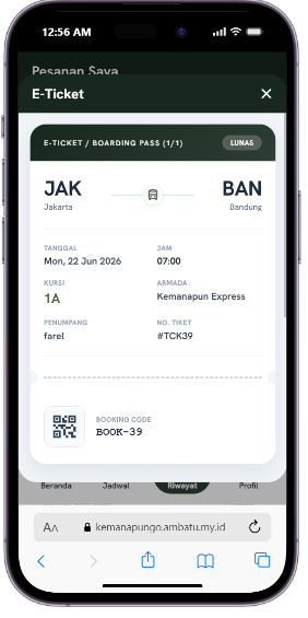 KemanapunGo Live Tracking Mockup